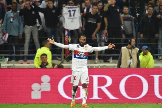 Joie de Alexandre Lacazette (lyon) FOOTBALL : Lyon vs Nice - Ligue 1 - 20 05 2017 FredericChambert Panoramic 