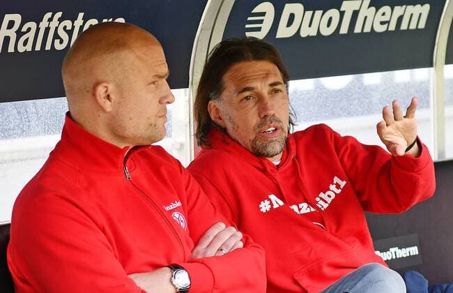 20.05.2017, xblx, Fussball 1.Bundesliga, 1.FC Koeln - 1.FSV Mainz 05, emspor v.l. Sportdirektor Rouven Schroeder (FSV Mainz 05), Trainer Martin Schmidt (FSV Mainz 05) Loeln