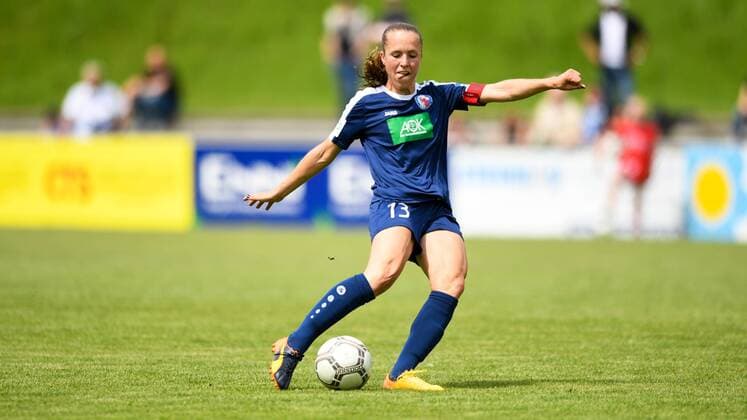 Lia Joelle Wälti (Turbine Potsdam) (13) mit Torschuss, Fussball, Allianz Frauen-Bundesliga,MSV Duisburg - Turbine Potsdam, xmkx