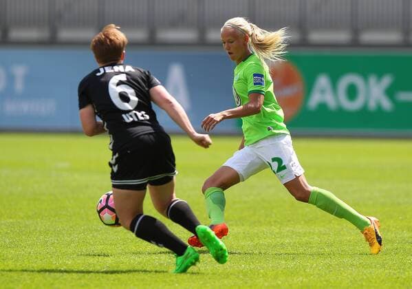 VfL vs Jena, Frauen Wolfsburg, Deutschland. 21.05.2017, FUßBALL - VfL Wolfsburg vs FF USV Jena, 1. Allianz Frauen Bundesliga, Saison 2016-17. Bild zeigt: Pernille Harder (VfL Wolfsburg) Wolfsburg