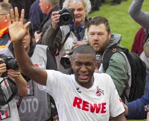 1. FC Köln - Mainz 05 1:0 (1:0) 1. Fussball Bundesliga Saison 2016 2017 RheinEnergie Stadion Koeln Deutschland Datum: 20.05.2017 Anthony Modeste (1. FC Köln) Tränen