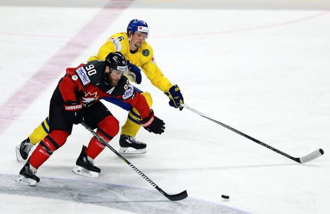 (170522) -- COLOGNE, May 22, 2017 -- Sweden s Anton Stralman (R) vies with Canada s Ryan O Reilly during the 2017 IIHF Ice hockey Eishockey World Championship WM Weltmeisterschaft final in Cologne, Germany, on May 21, 2017. Sweden won 2-1 and claimed the title. ) (SP)GERMANY-COLOGNE-ICE HOCKEY-IIHF-WORLD CHAMPIONSHIP-FINAL LuoxHuanhuan 