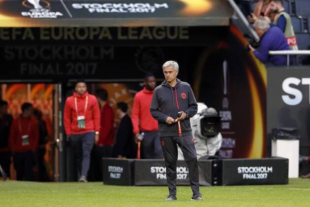 coach Jose Mourinho of Manchester Unitedduring a training session prior to the UEFA Europa League final match between Ajax Amsterdam and Manchester United ManU at the Friends Arena on May 23, 2017 in Stockholm, Sweden Training session Manchester United UEFA Europa League 2016 2017 xVIxVIxImagesx xMauricexvanxSteenxIVx 7855807