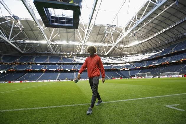Previews - UEFA Europa League Final 170523 STOCKHOLM, SWEDEN - MAY 23: Marouane Fellaini of Manchester United ManU during a walk around at The Friends Arena ahead of the UEFA Europa League Final between Ajax and Manchester United at Friends Arena on May 23, 2017 in Stockholm, Sweden. (Photo by Steve Bardens - UEFA)I denna handout-bild fran UEFA den 23 maj 2017 i Stockholm.  Copyright: StevexBardensx-xUEFA BB170523BB362