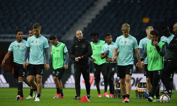 SOCCER - UEFA EL, Ajax vs Manchester SOLNA,SWEDEN,23.MAY.17 - SOCCER - UEFA Europa League, final, Ajax Amsterdam vs Manchester United ManU preview, final training Ajax. Image shows head coach Peter Bosz (Ajax). GEPAxpictures xAndreasxPranter