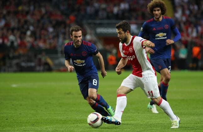 SOCCER - UEFA EL, Ajax vs Manchester SOLNA,SWEDEN,24.MAY.17 - SOCCER - UEFA Europa League, final, Ajax Amsterdam vs Manchester United ManU Image shows Amin Younes (Ajax). GEPAxpictures xAndreasxPranter