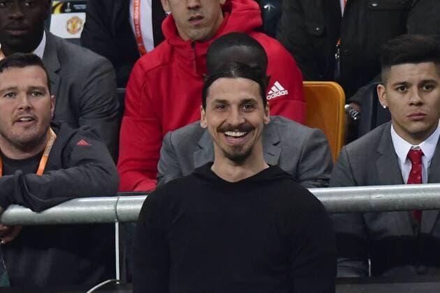 170524 Manchester Uniteds Zlatan Ibrahimovic ler under finalen i Europa League mellan Ajax och Manchester United ManU den 24 maj 2017 i Stockholm.  Copyright: LUDVIGxTHUNMAN BB170524LT057