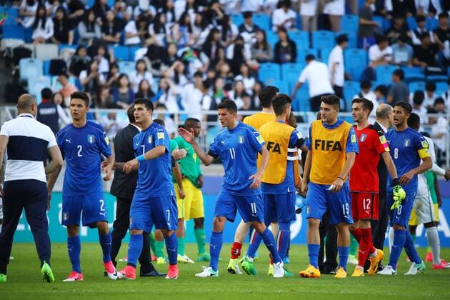 U-20 Italy team group Mannschaftsbild Totale (ITA), MAY 24, 2017 - Football Soccer : 2017 FIFA U-20 World Cup Group D match between South Africa 2-0 Italy at Suwon World Cup Stadium in Suwon, South Korea. Noxthirdxpartyxsales  (ipha038260)