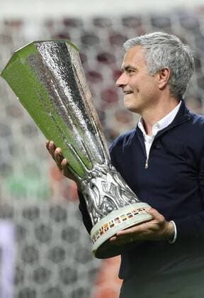 SOCCER - UEFA EL, Ajax vs Manchester SOLNA,SWEDEN,24.MAY.17 - SOCCER - UEFA Europa League, final, Ajax Amsterdam vs Manchester United ManU Image shows head coach Jose Mourinho (Manchester). Keywords: trophy. GEPAxpictures xAndreasxPranter