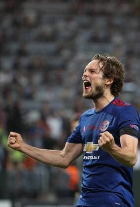 SOCCER - UEFA EL, Ajax vs Manchester SOLNA,SWEDEN,24.MAY.17 - SOCCER - UEFA Europa League, final, Ajax Amsterdam vs Manchester United ManU Image shows the rejoicing of Daley Blind (Manchester). GEPAxpictures xAndreasxPranter