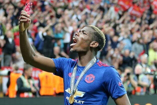 May 25, 2017 - Stockholm, Sweden - Paul Pogba (Manchester), during the UEFA Europa League Final match between Ajax and Manchester United ManU at Friends Arena on May 24, 2017 in Stockholm, Sweden. Ajax v Manchester United - UEFA Europa League Final  - ZUMAn230 20170525_zaa_n230_026 Copyright: xFotoxOlimpikx