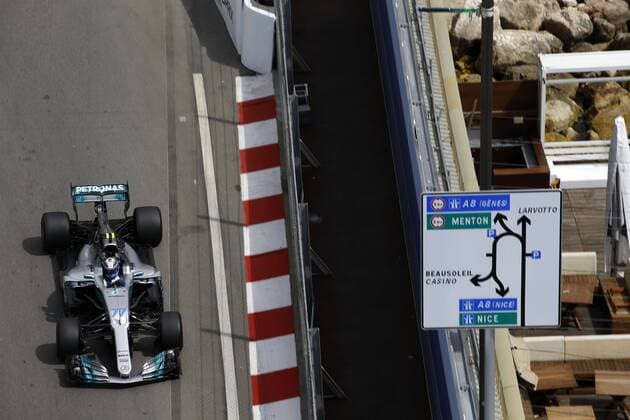 Motorsports: FIA Formula One World Championship WM Weltmeisterschaft 2017, Grand Prix of Monaco, 77 Valtteri Bottas (FIN, Mercedes AMG Petronas F1 Team), Monte Carlo Monaco xHOCHxZWEIx