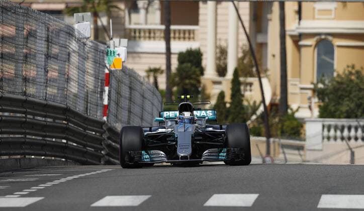 Motorsports: FIA Formula One World Championship WM Weltmeisterschaft 2017, Grand Prix of Monaco, 77 Valtteri Bottas (FIN, Mercedes AMG Petronas F1 Team), Monte Carlo Monaco xHOCHxZWEIx