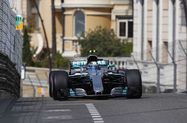 Motorsports: FIA Formula One World Championship WM Weltmeisterschaft 2017, Grand Prix of Monaco, 77 Valtteri Bottas (FIN, Mercedes AMG Petronas F1 Team), Monte Carlo Monaco xHOCHxZWEIx