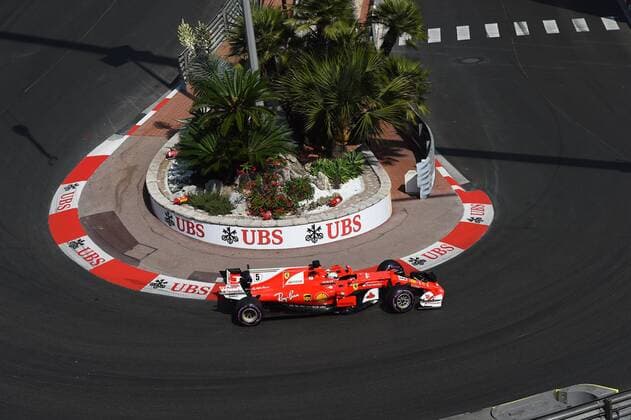Sebastian Vettel (Scuderia Ferrari) mit seinem Auto auf der Strecke in der Fairmont Kurve, Grosser Preis von Monaco 2017, Freies Training, Motorsport, Formel 1, 25.05.2017, Monte Carlo Copyright: xJERRY xEibner-Pressefotox EP_jer