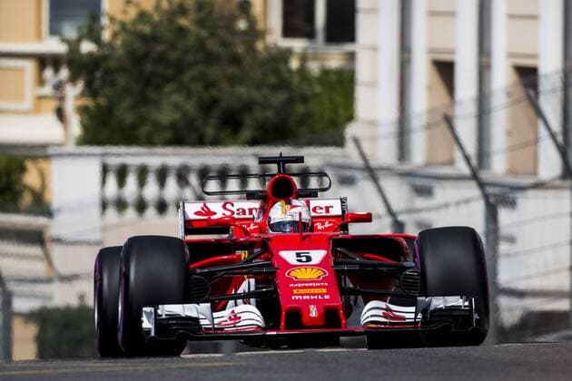 April 6, 2014 - Monaco, Monaco - 05 VETTEL Sebastian from Germany of Ferrari SF70-H team scuderia Ferrari during the Monaco Grand Prix of the FIA Formula 1 championship, at Monaco on 25th of 2017. F1 Grand Prix of Monaco - Practice  - ZUMAn230 20140406_zaa_n230_214 Copyright: xXavierxBonillax