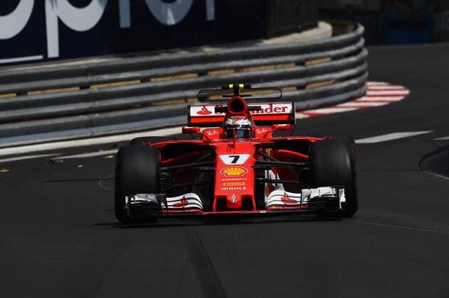 Kimi Raikkoenen (Scuderia Ferrari) im Streckenabschnitt Schwimmbad, Grosser Preis von Monaco 2017, Freies Training, Motorsport, Formel 1, 25.05.2017, Monte Carlo Copyright: xAndre Eibner-Pressefotox EP_JAE