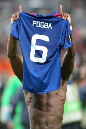 May 25, 2017 - Stockholm, Sweden - Paul Pogba of Manchester United ManU celebrates following the UEFA Europa League Final match between Ajax and Manchester United at Friends Arena on May 24, 2017 in Stockholm, Sweden. Ajax v Manchester United - UEFA Europa League Final  - ZUMAn230 20170525_zaa_n230_105 Copyright: xFotoxOlimpikx