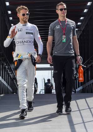 May 25, 2017 - Monte-Carlo, Monaco - Jenson Button of Great Britain and McLaren Honda F1 Team driver at the paddock on Formula 1 Grand Prix de Monaco on May 25, 2017 in Monte Carlo, Monaco. F1 Grand Prix of Monaco - Practice  - ZUMAn230 20170525_zaa_n230_236 Copyright: xRobertxSzaniszlox