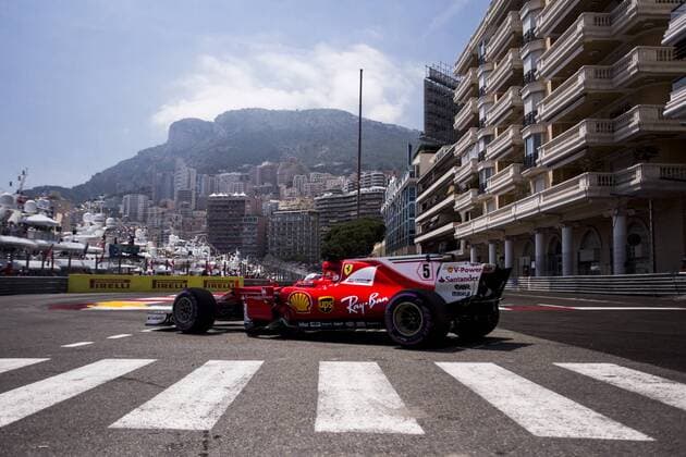 May 25, 2017 - Monaco, Monaco - 05 VETTEL Sebastian from Germany of Ferrari SF70-H team scuderia Ferrari during the Monaco Grand Prix of the FIA Formula 1 championship, at Monaco on 25th of 2017. F1 Grand Prix of Monaco - Practice  - ZUMAn230 20170525_zaa_n230_427 Copyright: xXavierxBonillax