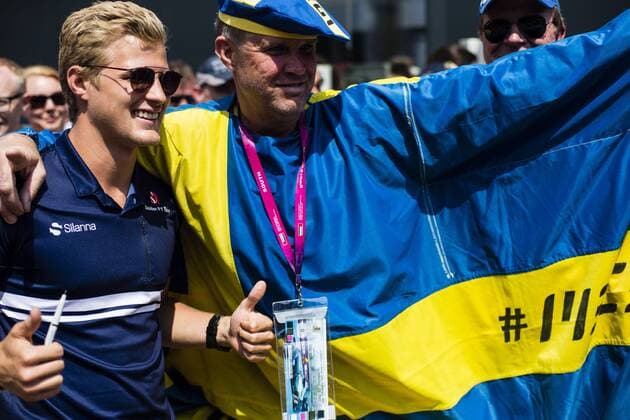 May 26, 2017 - Monaco, Monaco - Swedish fans of 09 ERICSSON Marcus from Sweden of Sauber F1 C36 during the Monaco Grand Prix of the FIA Formula 1 championship, at Monaco on 26th of 2017. F1 Grand Prix of Monaco - Previews  - ZUMAn230 20170526_zaa_n230_219 Copyright: xXavierxBonillax