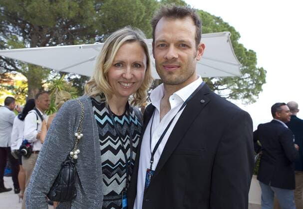 Monaco, Monte Carlo - May 26, 2017: Amber Lounge Fashion Show Monaco with F1 Pilot Alexander Wurz and wife Julia Amber Lounge Fashion Show Monaco 2017