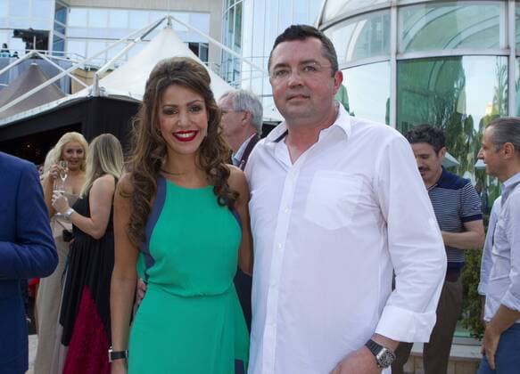 Monaco, Monte Carlo - May 26, 2017: Amber Lounge Fashion Show Monaco with Eric Boullier, McLaren Racing Director with his wife Tamara Amber Lounge Fashion Show Monaco 2017