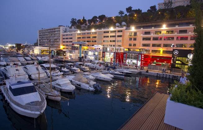 Monaco, Monte Carlo - May 26, 2017: FIA Formula One World Championship WM Weltmeisterschaft Red Bull Energy Station Atmosphere Monaco F1 Grand Prix 2017, Red Bull Energy Station Atmosphere