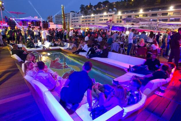 Monaco, Monte Carlo - May 26, 2017: FIA Formula One World Championship WM Weltmeisterschaft Red Bull Energy Station Atmosphere Monaco F1 Grand Prix 2017, Red Bull Energy Station Atmosphere