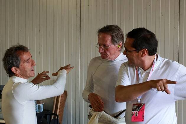Monaco Grand Prix, Monte Carlo 24 - 28 May 2017 26.05.2017 - Alain Prost (FRA) Renault F1 Team Special Advisor and Jean-Pierre Jabouille 