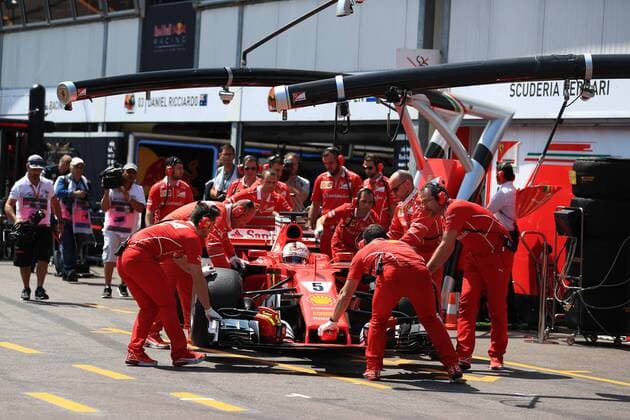 May 27th 2017, Monaco; F1 Grand Prix of Monaco Friday qualifying sessions day; Sebastian Vettel - Scuderia Ferrari SF70H xLeannexBoonx  ActionPlus11883950