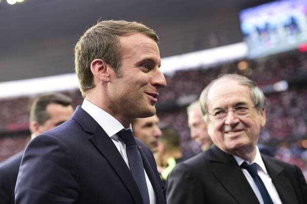 Emmanuel Macron - president de la Republique Noel Le Graet - president FFF FOOTBALL : Angers vs PSG - Finale 100e coupe de France - 27 05 2017 JBAutissier Panoramic 