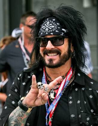 Bass player Nikki Sixx of Motley Crue on the Red Carpet prior to the 2017 Indianapolis 500, at the Indianapolis Motor Speedway on May 28, 2017 in Indianapolis, Indiana.  IND2017052809 MIKExGENTRY