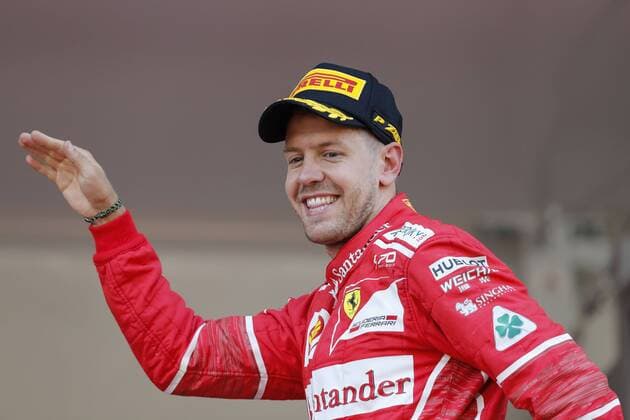 Bilder des Tages - SPORT May 28, 2017 - Monte Carlo, Monaco - SEBASTIAN VETTEL of Germany and Scuderia Ferrari is seen on the podium after winning the 2017 Formula 1 Monaco Grand Prix in Monte Carlo, Monaco. F1 2017 - Monaco Grand Prix - ZUMAg147 20170528_zap_g147_009 Copyright: xJamesxGasperottix