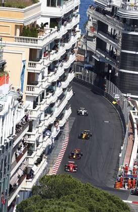 Motorsports: FIA Formula One World Championship WM Weltmeisterschaft 2017, Grand Prix of Monaco, 7 Kimi Raikkonen (FIN, Scuderia Ferrari), 3 Daniel Ricciardo (AUS, Red Bull Racing), 30 Jolyon Palmer (GBR, Renault F1 Team), 18 Lance Stroll (CAN, Williams Martini Racing), Monte Carlo Monaco xHOCHxZWEIx