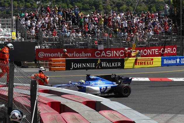 Monaco Grand Prix, Monte Carlo 24 - 28 May 2017 28.05.2017 - Race, Crash, Marcus Ericsson (SUE) Sauber C36 