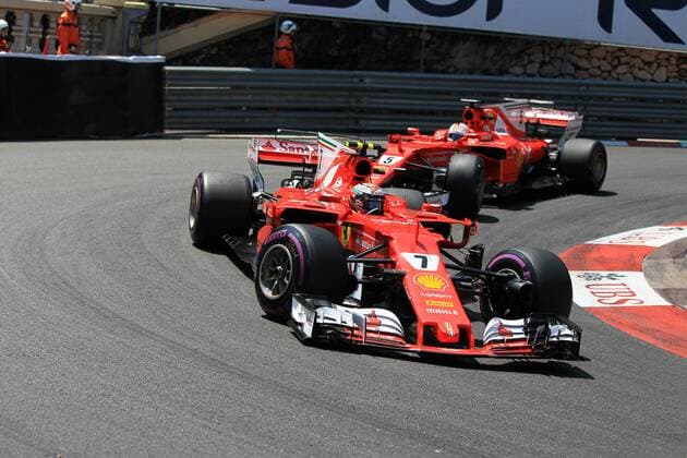 May 28th 2017, Monaco; F1 Grand Prix of Monaco Race Day; Kimi Raikkonen - Scuderia Ferrari SF70H on his way to a 2nd placed finish xLeannexBoonx  ActionPlus11884925