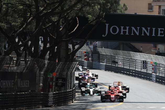 May 28th 2017, Monaco; F1 Grand Prix of Monaco Race Day; Kimi Raikkonen - Scuderia Ferrari SF70H leads the start of the race from pole but finished 2nd xLeannexBoonx  ActionPlus11884933
