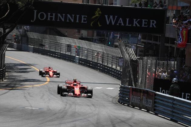 May 28th 2017, Monaco; F1 Grand Prix of Monaco Race Day; Kimi Raikkonen - Scuderia Ferrari SF70H on his way to a 2nd placed finish xLeannexBoonx  ActionPlus11884949