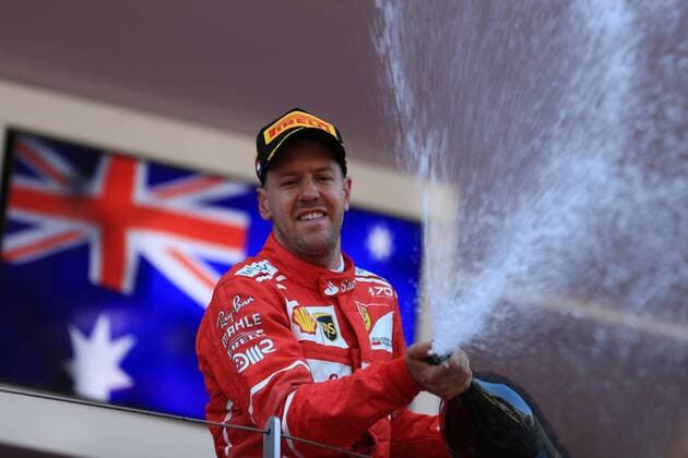 May 28th 2017, Monaco; F1 Grand Prix of Monaco Race Day; Sebastian Vettel - Scuderia Ferrari wins the Monaco GP and celebrates on the podium xLeannexBoonx  ActionPlus11884981