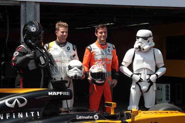 Bilder des Tages - SPORT Monaco Grand Prix, Monte Carlo 24 - 28 May 2017 28.05.2017 - Race, Nico Hulkenberg (GER) Renault F1 Team RS17 and Jolyon Palmer (GBR) Renault Sport F1 Team RS17 