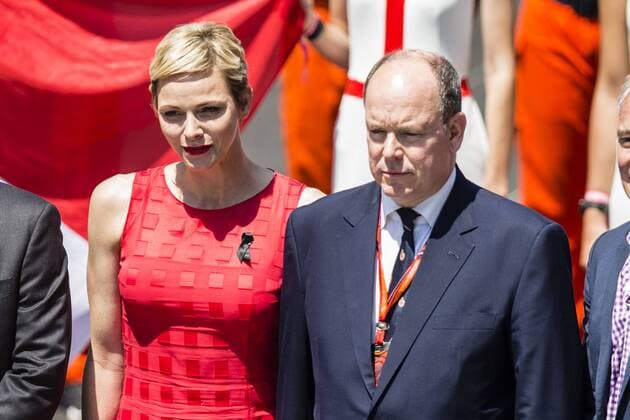 May 28, 2017 - Monte-Carlo, Monaco - Alberto II prince of Monaco and Charlene Wittstock princesse consort de Monaco during the Monaco Grand Prix of the FIA Formula 1 championship, at Monaco on 28th of 2017. F1 Grand Prix of Monaco  - ZUMAn230 20170528_zaa_n230_084 Copyright: xXavierxBonillax
