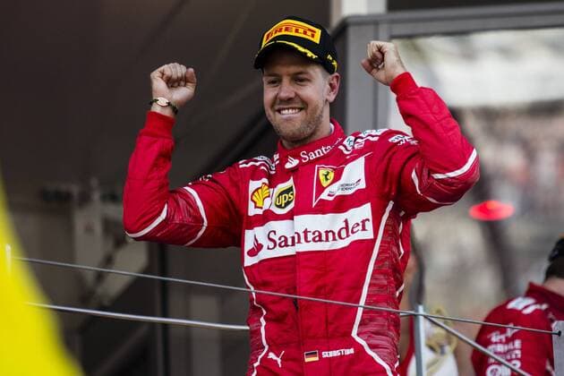 May 28, 2017 - Monte-Carlo, Monaco - 05 VETTEL Sebastian from Germany of Ferrari SF70-H team scuderia Ferrari celebrating his victory during the Monaco Grand Prix of the FIA Formula 1 championship, at Monaco on 28th of 2017. F1 Grand Prix of Monaco  - ZUMAn230 20170528_zaa_n230_126 Copyright: xXavierxBonillax