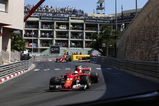 Motorsports: FIA Formula One World Championship WM Weltmeisterschaft 2017, Grand Prix of Monaco, 5 Sebastian Vettel (GER, Scuderia Ferrari), Monte Carlo Monaco xHOCHxZWEIx