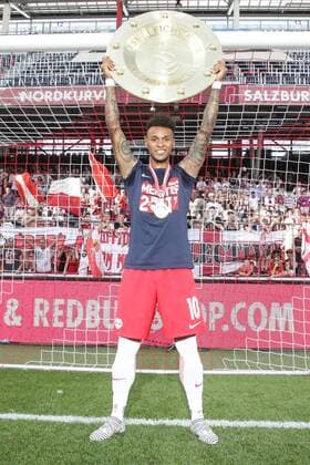 SOCCER - BL, RBS championship party SALZBURG,AUSTRIA,28.MAY.17 - SOCCER - tipico Bundesliga, Red Bull Salzburg, championship celebration. Image shows Valentino Lazaro (RBS). GEPAxpictures xFelixxRoittner