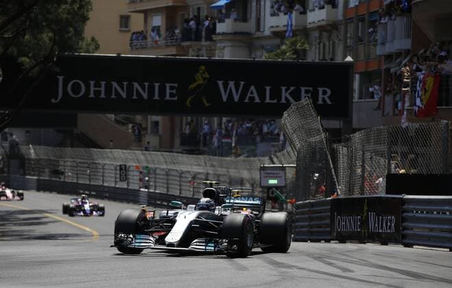 Motorsports: FIA Formula One World Championship WM Weltmeisterschaft 2017, Grand Prix of Monaco, 77 Valtteri Bottas (FIN, Mercedes AMG Petronas F1 Team), Monte Carlo Monaco xHOCHxZWEIx