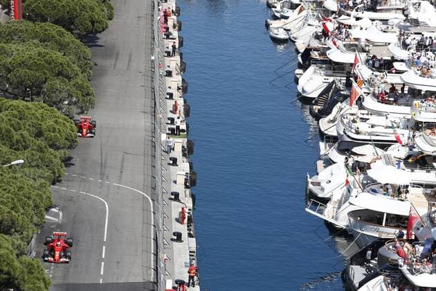 Motorsports: FIA Formula One World Championship WM Weltmeisterschaft 2017, Grand Prix of Monaco, 5 Sebastian Vettel (GER, Scuderia Ferrari), 7 Kimi Raikkonen (FIN, Scuderia Ferrari), Monte Carlo Monaco xHOCHxZWEIx