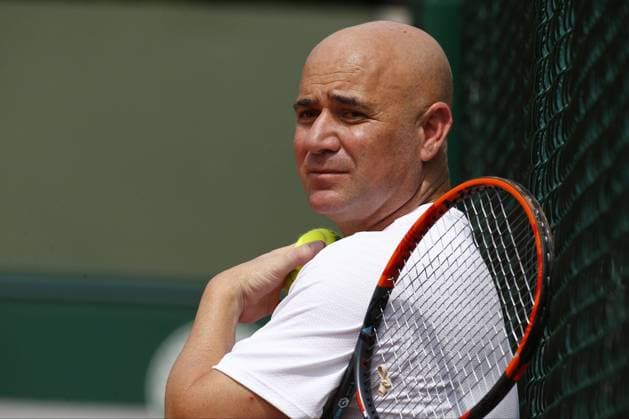 PARIS, FRANCE - MAY 28 : coach Andre Agassi during the training session before the French Open of Roland-Garros , on May 28, 2017 in Paris , France. TENNIS : Roland garros 2017 - 28 05 2017 PHOTONEWS PANORAMIC 