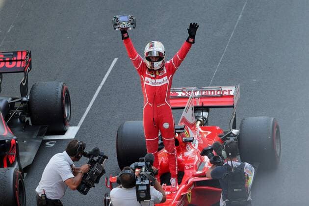Monaco Grand Prix, Monte Carlo 24 - 28 May 2017 28.05.2017 - Race, Sebastian Vettel (GER) Scuderia Ferrari SF70H race winner 
