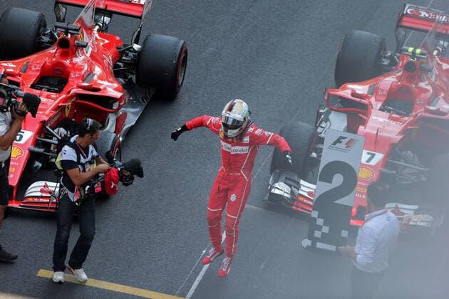 Monaco Grand Prix, Monte Carlo 24 - 28 May 2017 28.05.2017 - Race, Sebastian Vettel (GER) Scuderia Ferrari SF70H race winner 